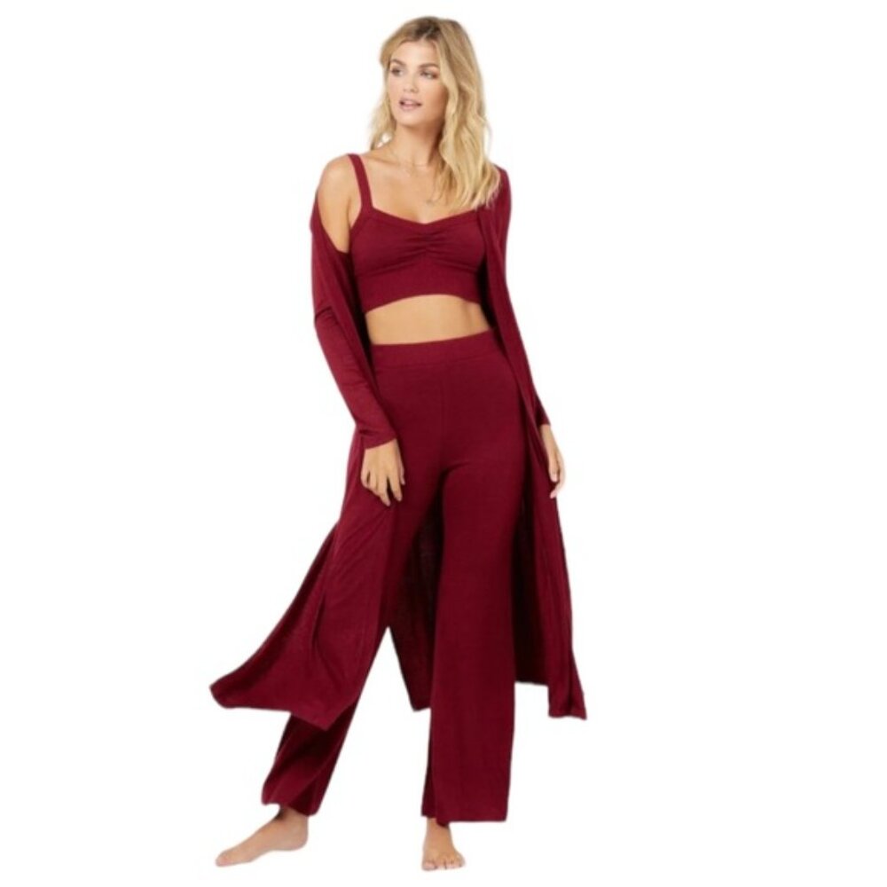NWT L*SPACE Audrey Duster Cabernet $158
